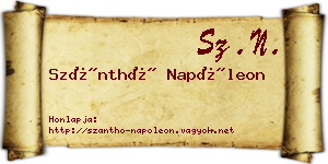 Szánthó Napóleon névjegykártya